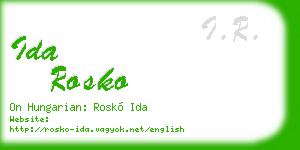 ida rosko business card